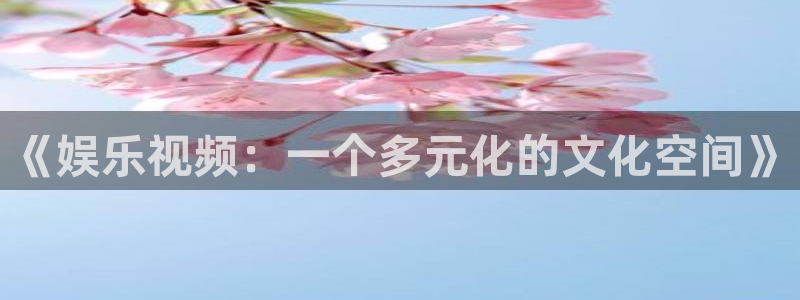 卧龙娱乐凯捷注册：《娱乐视频：一个多元化的文化空间》