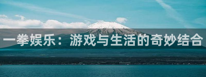 卧龙娱乐3：一拳娱乐：游戏与生活的奇妙结合